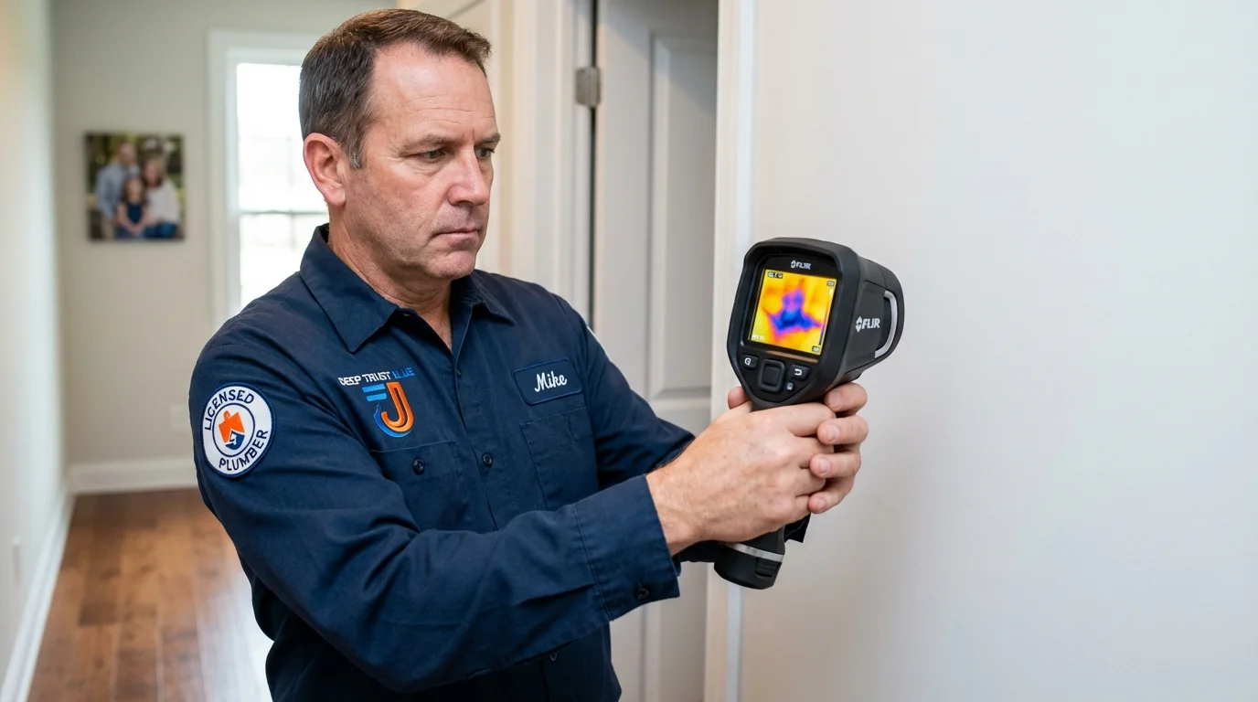 Thermal imaging leak detection by Johns Plumbing LLC in Marlborough